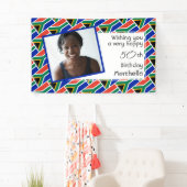 50ste verjaardag ZUID-AFRIKA VLAG Aangepaste foto Spandoek (Insitu)