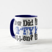 50ste verjaardagscadeau. Hoe is het met vijftig ge Mok (Voorkant links)