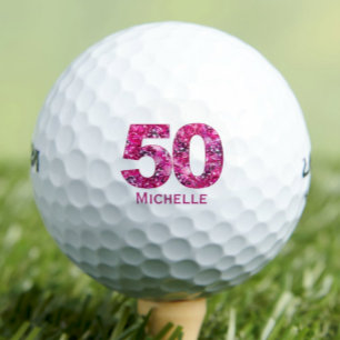 50ste verjaardagscadeau voor Vriendin – Bloemen 50 Golfballen