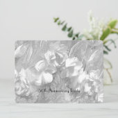 50ste verjaardagsfeest Elegant Wit Bloemmotief Kan Kaart (Staand voorkant)