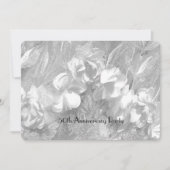 50ste verjaardagsfeest Elegant Wit Bloemmotief Kan Kaart (Voorkant)