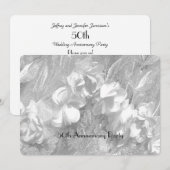 50ste verjaardagsfeest Elegante witte bloemenslak Kaart (Voorkant / Achterkant)