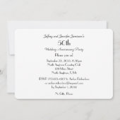 50ste verjaardagsfeest Elegante witte bloemenslak Kaart (Achterkant)