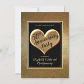 50ste verjaardagsfeest Gouden Bruiloft Kaart (Voorkant)