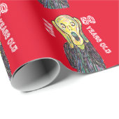50ste verjaardagsfeest grappig The Scream OMG Cadeaupapier (Rol Hoek)