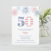 50ste verjaardagsfeest in de achtertuin: Rood, Wit Kaart (Staand voorkant)