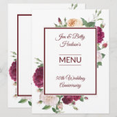 50ste verjaardagsfeest - Receptie Menu (Voorkant / Achterkant)