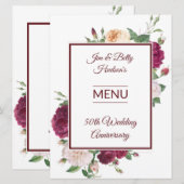 50ste verjaardagsfeest - Receptie Menu (Voorkant / Achterkant)