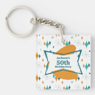 50ste Verjaardagsfeest Retro Midden Eeuw Elke Leef Sleutelhanger
