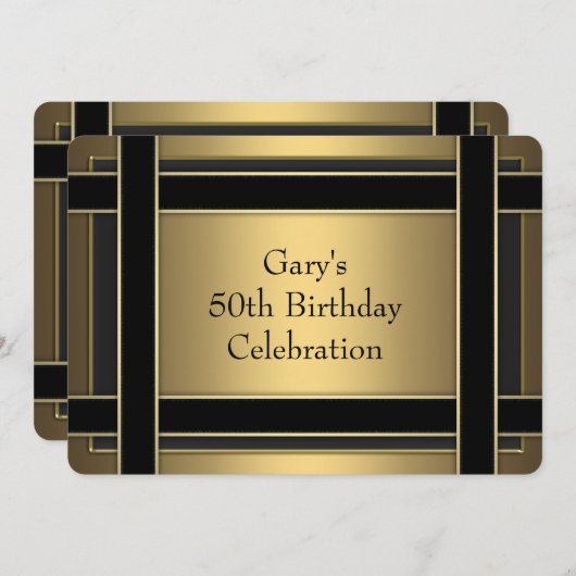 50ste verjaardagsfeest van Mans Kaart (Voorkant / Achterkant)