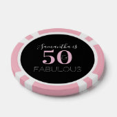 50ste verjaardagsfeestje 50 en fabelachtig zwart r poker chips (Enkel)