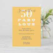 50ste verjaardagsfeestje 50 en fabulous Modern Gee Kaart (Staand voorkant)