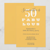 50ste verjaardagsfeestje 50 en fabulous Modern Gee Kaart (Voorkant / Achterkant)