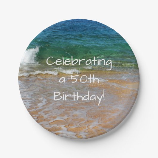50ste verjaardagsfeestje Borden vieren Papieren Bordje (Voorkant)