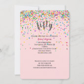 50ste verjaardagsfeestje confetti uitnodiging (Voorkant)