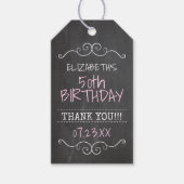 50ste verjaardagsfeestje dank u gast gunst cadeaulabel (Voorkant)