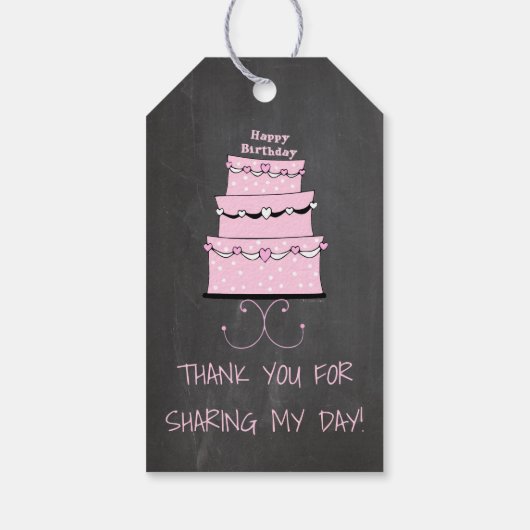 50ste verjaardagsfeestje dank u gast gunst cadeaulabel (Achterkant)