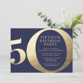50ste verjaardagsfeestje kaart (Staand voorkant)