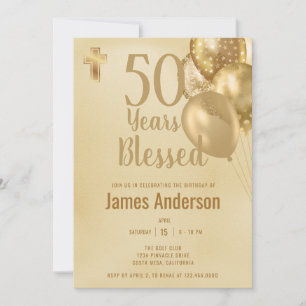 50ste verjaardagsfeestje  kaart