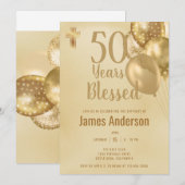 50ste verjaardagsfeestje  kaart (Voorkant / Achterkant)