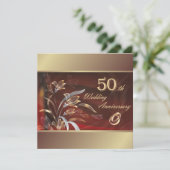 50ste verjaardagsfeestje kaart (Staand voorkant)