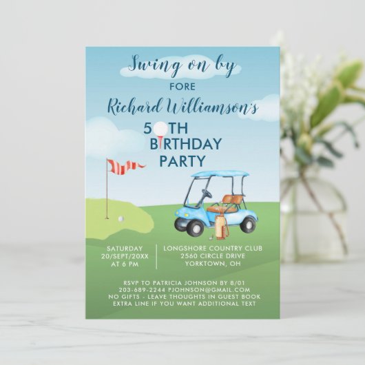 50ste verjaardagsfeestje Mannen Kaart (Staand voorkant)