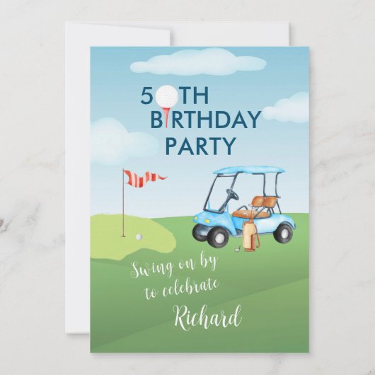 50ste verjaardagsfeestje Mannen Kaart (Achterkant)