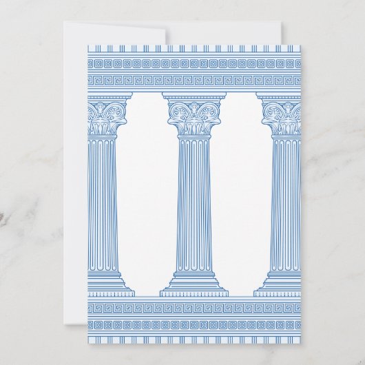 50ste verjaardagsfeestje met aangepaste kleur Grie Kaart (Achterkant)