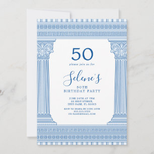 50ste verjaardagsfeestje met aangepaste kleur Grie Kaart