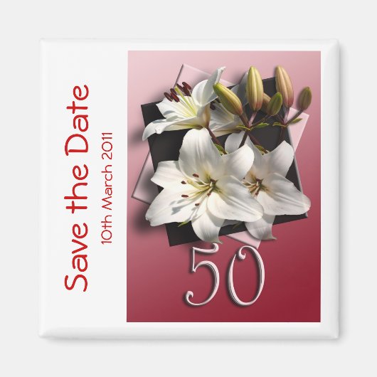 50ste verjaardagsfeestje Save the Date Magnet (Voorkant)