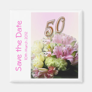 50ste verjaardagsfeestje Save the Date Magnet