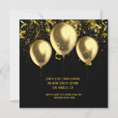 50ste verjaardagsfeestje sprankelend Elegant Goud Kaart (Achterkant)