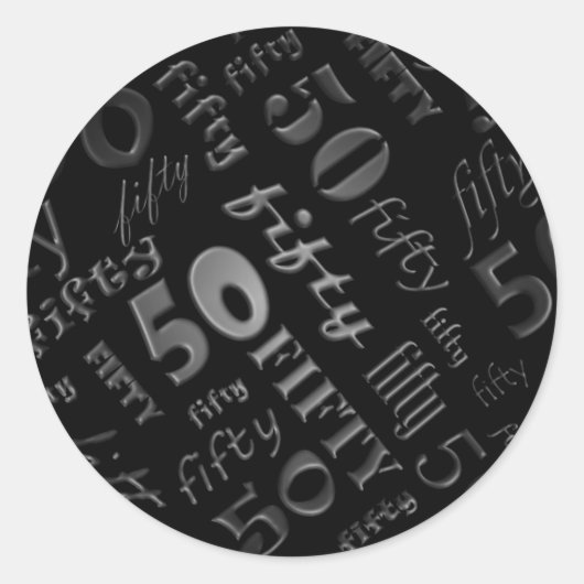 50ste verjaardagsfeestje Sticker (Voorkant)