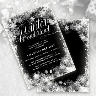 50ste verjaardagsfeestje Winter Wonderland Sneeuwv Kaart