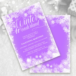 50ste verjaardagsfeestje Winter Wonderland Sneeuwv Kaart