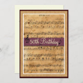 50ste verjaardagsfeestuitnodiging kaart (Voorkant / Achterkant)