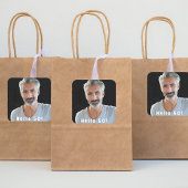 50ste verjaardagsfoto hallo 50 jongens mannen vierkante sticker