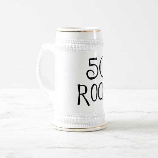 50ste verjaardagsgeschenken, 50 ROCKS Bierpul (Voorkant links)