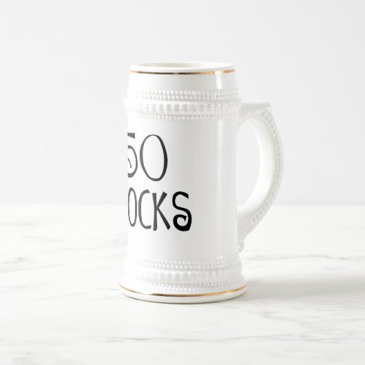 50ste verjaardagsgeschenken, 50 ROCKS Bierpul (Voorkant rechts)