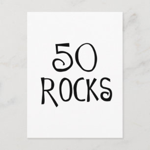 50ste verjaardagsgeschenken, 50 ROCKS Briefkaart