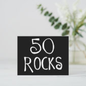 50ste verjaardagsgeschenken, 50 ROCKS Briefkaart (Staand voorkant)