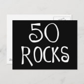 50ste verjaardagsgeschenken, 50 ROCKS Briefkaart (Voorkant / Achterkant)