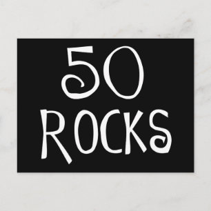 50ste verjaardagsgeschenken, 50 ROCKS Briefkaart