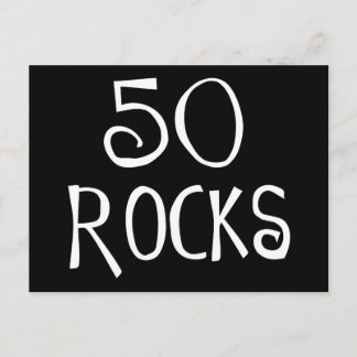 50ste verjaardagsgeschenken, 50 ROCKS Briefkaart