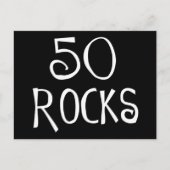 50ste verjaardagsgeschenken, 50 ROCKS Briefkaart (Voorkant)
