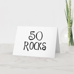 50ste verjaardagsgeschenken, 50 ROCKS Kaart