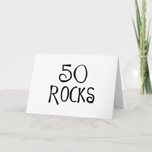 50ste verjaardagsgeschenken, 50 ROCKS Kaart (Voorkant)