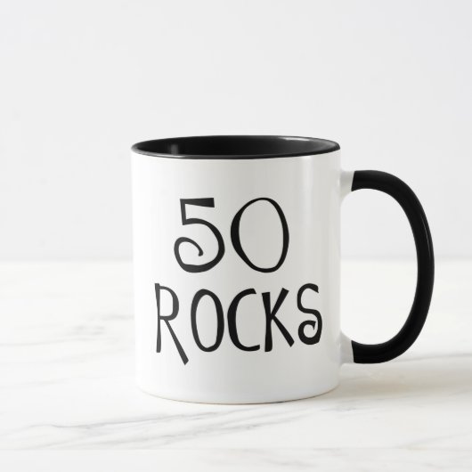 50ste verjaardagsgeschenken, 50 ROCKS Mok (Rechts)