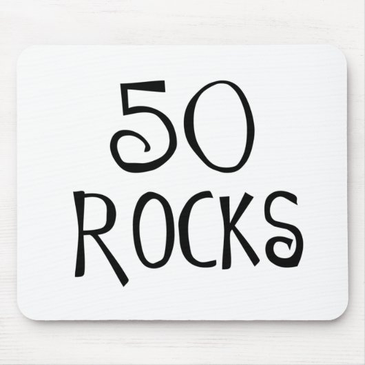 50ste verjaardagsgeschenken, 50 ROCKS Muismat (Voorkant)