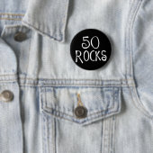 50ste verjaardagsgeschenken, 50 ROCKS Ronde Button 5,7 Cm (In situ)